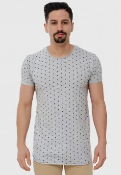 INDICODE JEANS T-shirt Imprimé - Lt Grey Mix