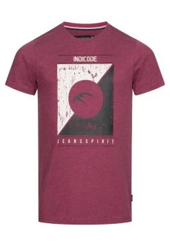 INDICODE JEANS LEONARDO - T-shirt Imprimé - Bordeaux Mix