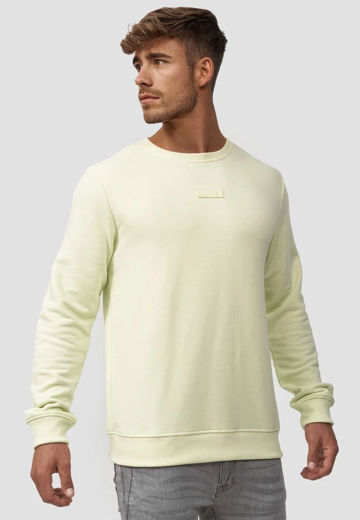BAXTER - Sweatshirt - lime cream INDICODE JEANS BAXTER - Sweatshirt - Lime Cream -INDICODE Ventes 95657c08d28249b687640acd1e4c6a91
