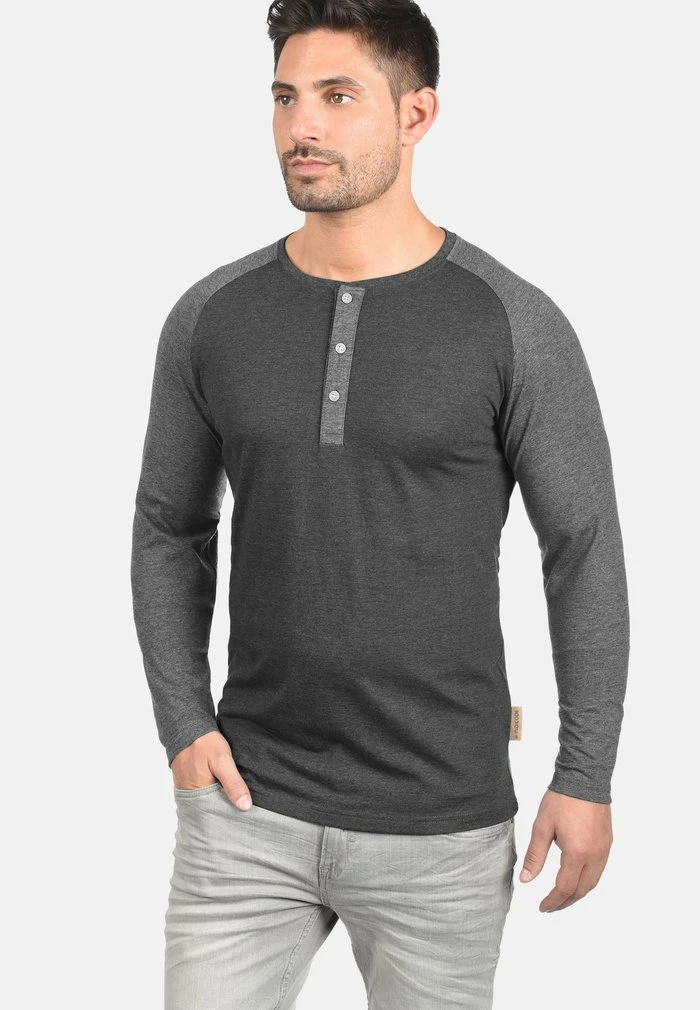 IDWINSTON - T-shirt à manches longues - charcoal INDICODE JEANS IDWINSTON - T-shirt à Manches Longues - Charcoal -INDICODE Ventes 984f272004f441a69f61073c51ae6913