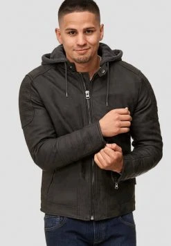 INDICODE JEANS MIGUEL - Veste En Similicuir - Black