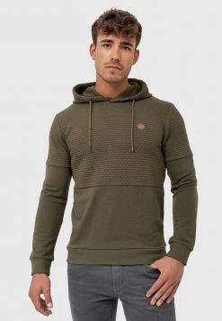 INDICODE JEANS Sweat à Capuche - Army