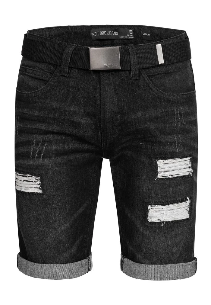 CUBA CADEN - Short en jean - black INDICODE JEANS CUBA CADEN - Short En Jean - Black -INDICODE Ventes a02c50c3ef0a4b60860f841599e2e44c