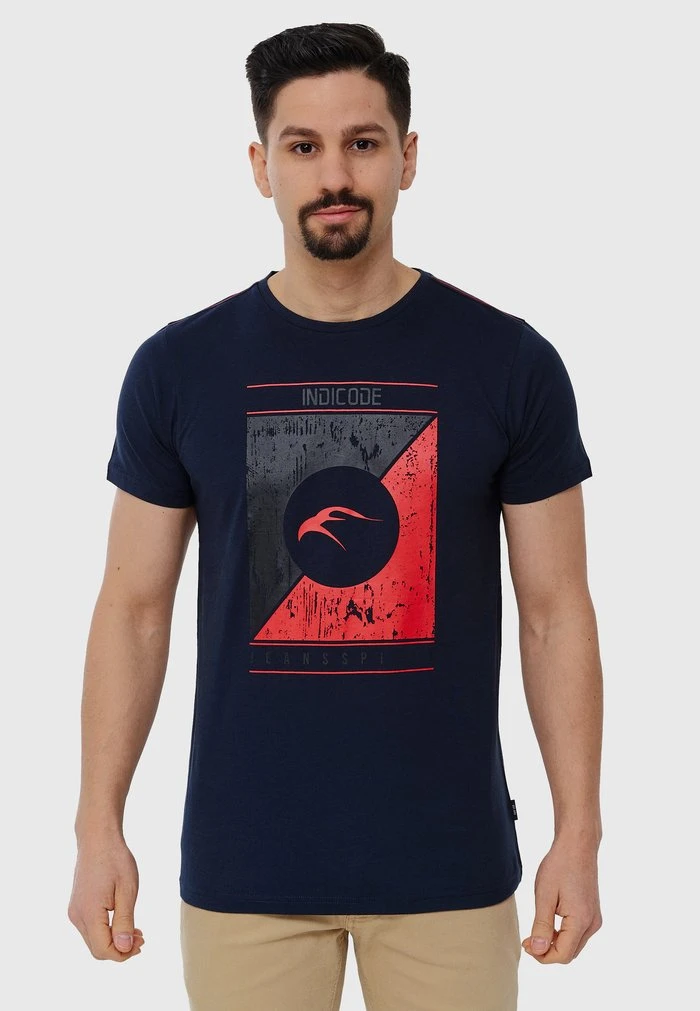 T-shirt imprimé - navy INDICODE JEANS T-shirt Imprimé - Navy -INDICODE Ventes a113570346ec41edb68f8de4ead6771d