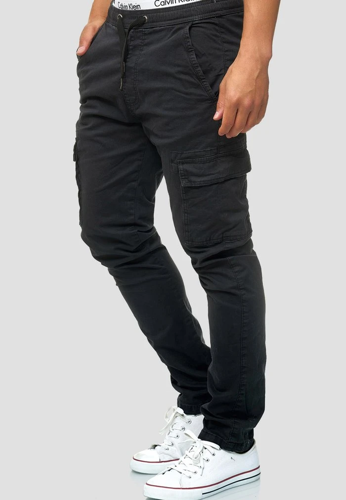 BROADWICK - Pantalon cargo - black INDICODE JEANS BROADWICK - Pantalon Cargo - Black -INDICODE Ventes a311289dae6943f8853549addb1a1848
