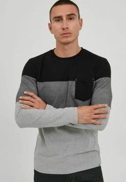 INDICODE JEANS IDAMADEO - T-shirt à Manches Longues - Black