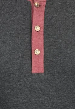 INDICODE JEANS IDWINSTON - T-shirt à Manches Longues - Charcoal/wine -INDICODE Ventes a6c1f473791747089f7af2f9bd591949