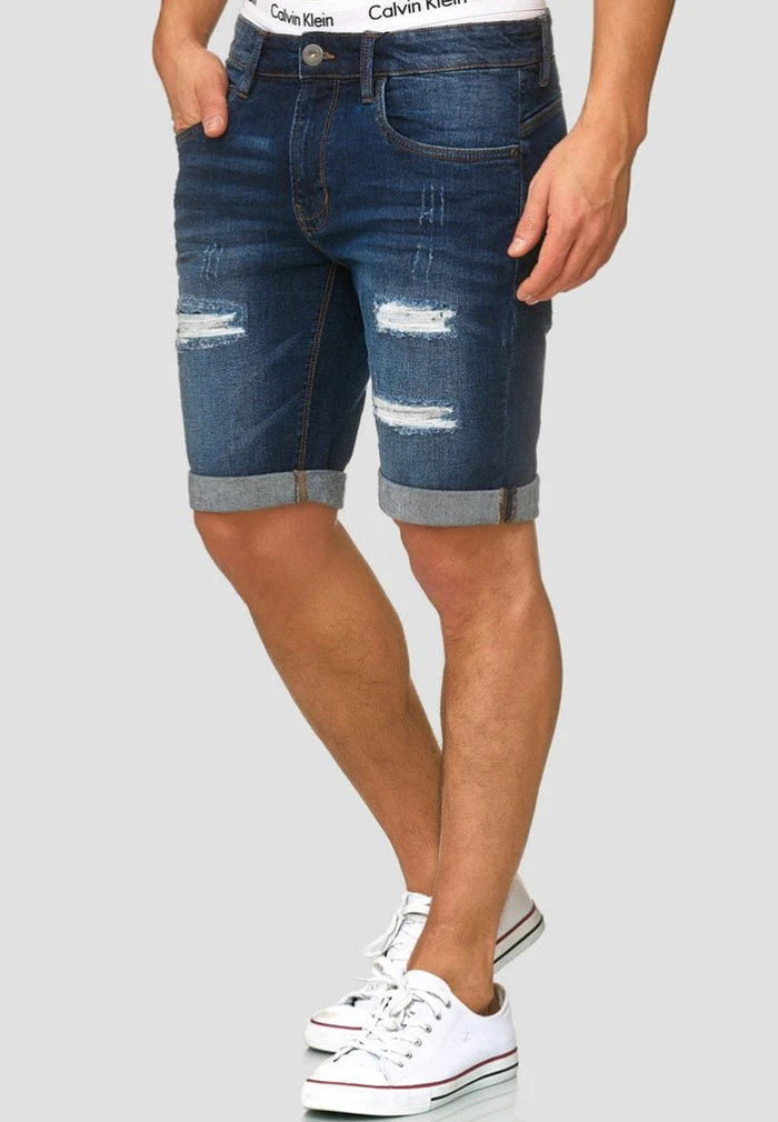 CUBA CADEN - Short en jean - dark blue INDICODE JEANS CUBA CADEN - Short En Jean - Dark Blue -INDICODE Ventes a75c4a7109f24f2bb973bcbe18948766