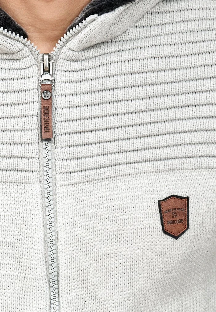 INDICODE JEANS Sweat à Capuche Zippé - Gray 6 INDICODE JEANS Sweat à Capuche Zippé - Gray – Image 6