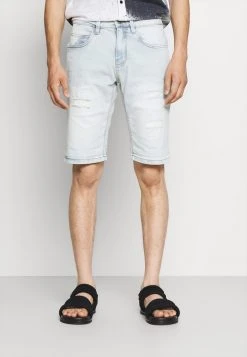 INDICODE JEANS KADEN HOLES - Short En Jean - Bleached Denim