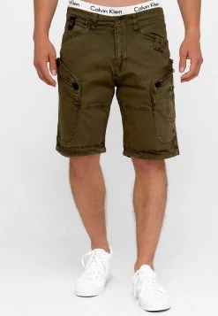 INDICODE JEANS BOSA - Short - Dark Olive