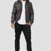 INDICODE JEANS AARON - Veste En Similicuir - Raven