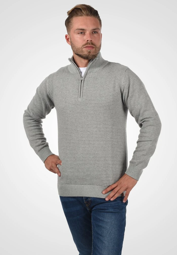 IDRICHARD - Pullover - light grey mix INDICODE JEANS IDRICHARD - Pullover - Light Grey Mix -INDICODE Ventes adc657a01c0a4704ad6fb4eba34f06a5