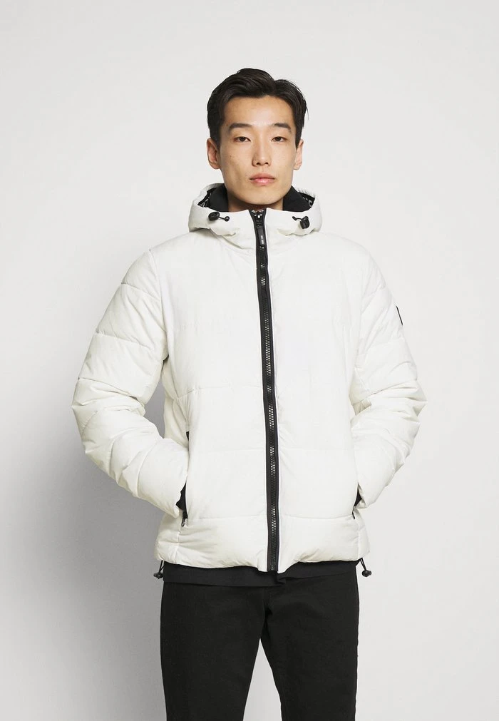 AXWORTHY - Veste d'hiver - white INDICODE JEANS AXWORTHY - Veste D'hiver - White -INDICODE Ventes b069d7a8cbb94abf95b47b408a68be41