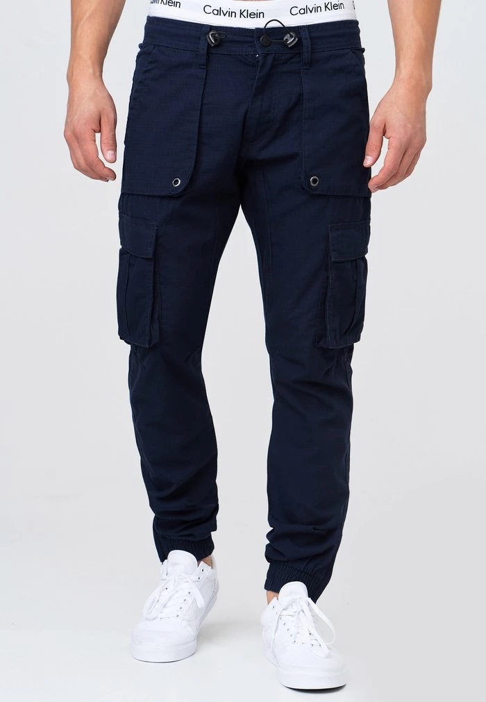 Pantalon cargo - navy INDICODE JEANS Pantalon Cargo - Navy -INDICODE Ventes b24b39f3dd424df99309ba8a90e37477