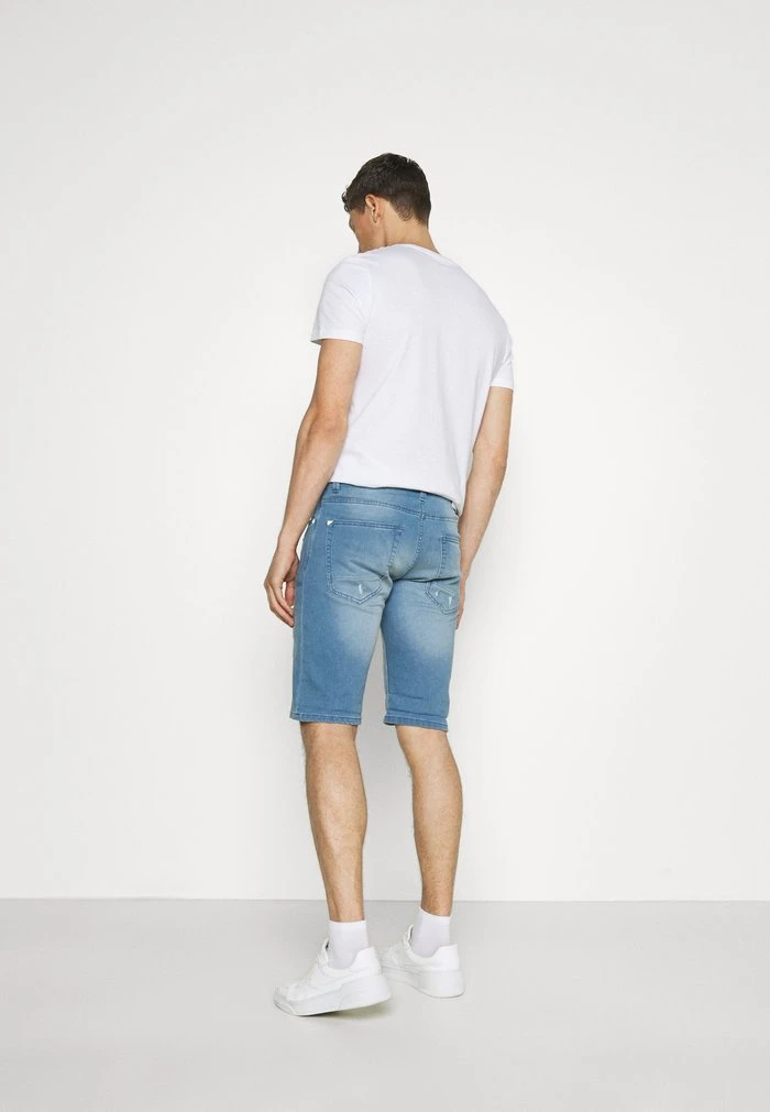 INDICODE JEANS COMMERCIAL KEN HOLES - Short En Jean - Blue Wash 3 INDICODE JEANS COMMERCIAL KEN HOLES - Short En Jean - Blue Wash – Image 3