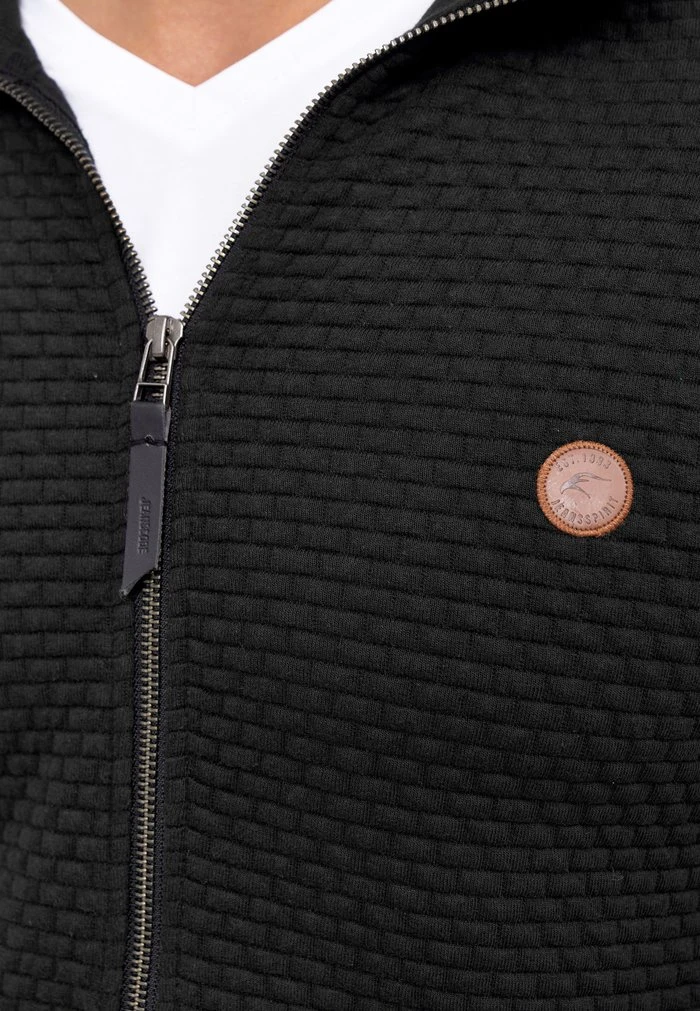 BERMIE - Sweat à capuche zippé - black INDICODE JEANS BERMIE - Sweat à Capuche Zippé - Black -INDICODE Ventes b571643bd8c84dc5931fb4247ff567ff