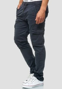 INDICODE JEANS BROADWICK - Pantalon Cargo - Navy -INDICODE Ventes b6398f7985aa422aa9fe60c1c2ee4bba