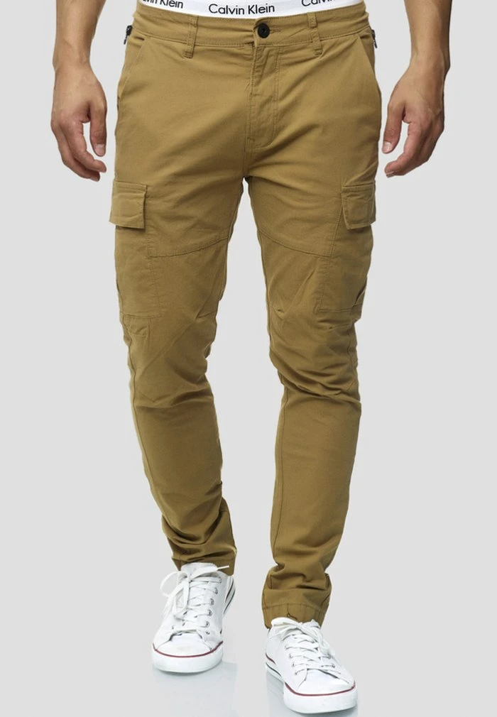 INDICODE JEANS Pantalon Cargo - Camel 1 INDICODE JEANS Pantalon Cargo - Camel