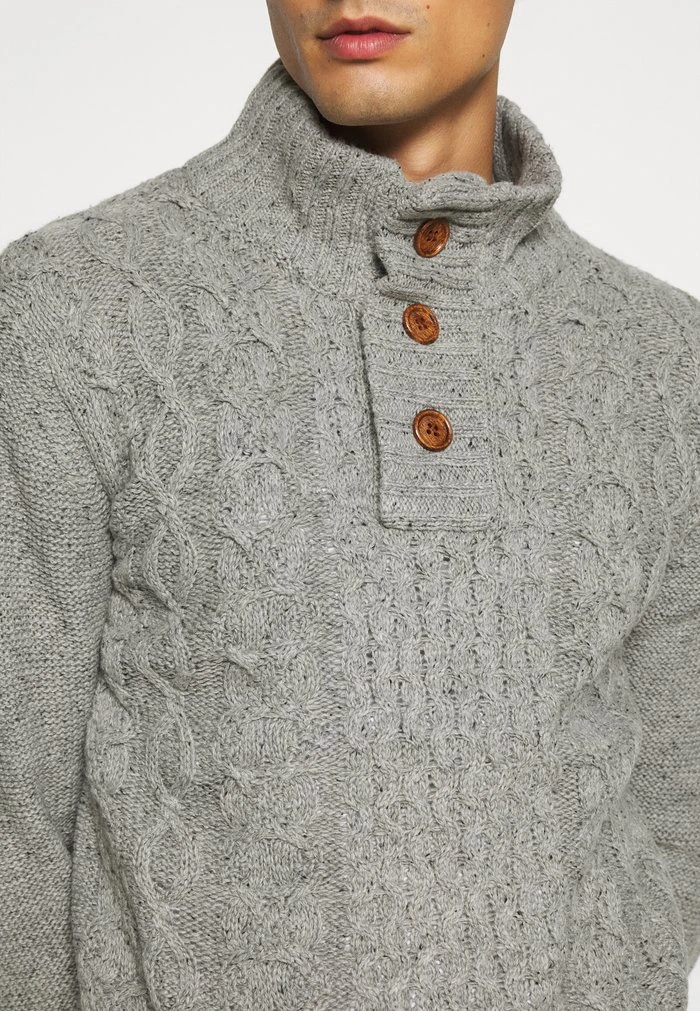 RICH - Pullover - light grey melange INDICODE JEANS RICH - Pullover - Light Grey Melange -INDICODE Ventes b94c4a24d8214002887ea3ba4635d6a1