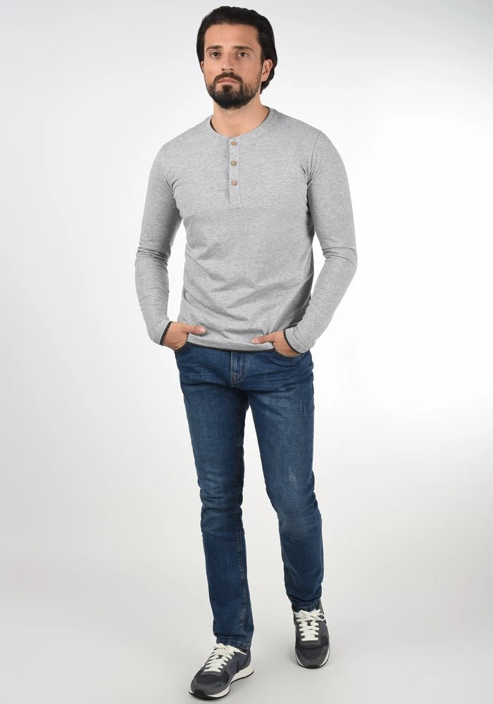 IDGIFFORD - T-shirt à manches longues - light grey INDICODE JEANS IDGIFFORD - T-shirt à Manches Longues - Light Grey -INDICODE Ventes ba6d8d4fa81540eeb8749f3faac78c40