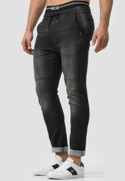 INDICODE JEANS FABRIZIO - Jean Slim - Vintage Black -INDICODE Ventes ba8734fe95cc47ca9c3cc407105c8826