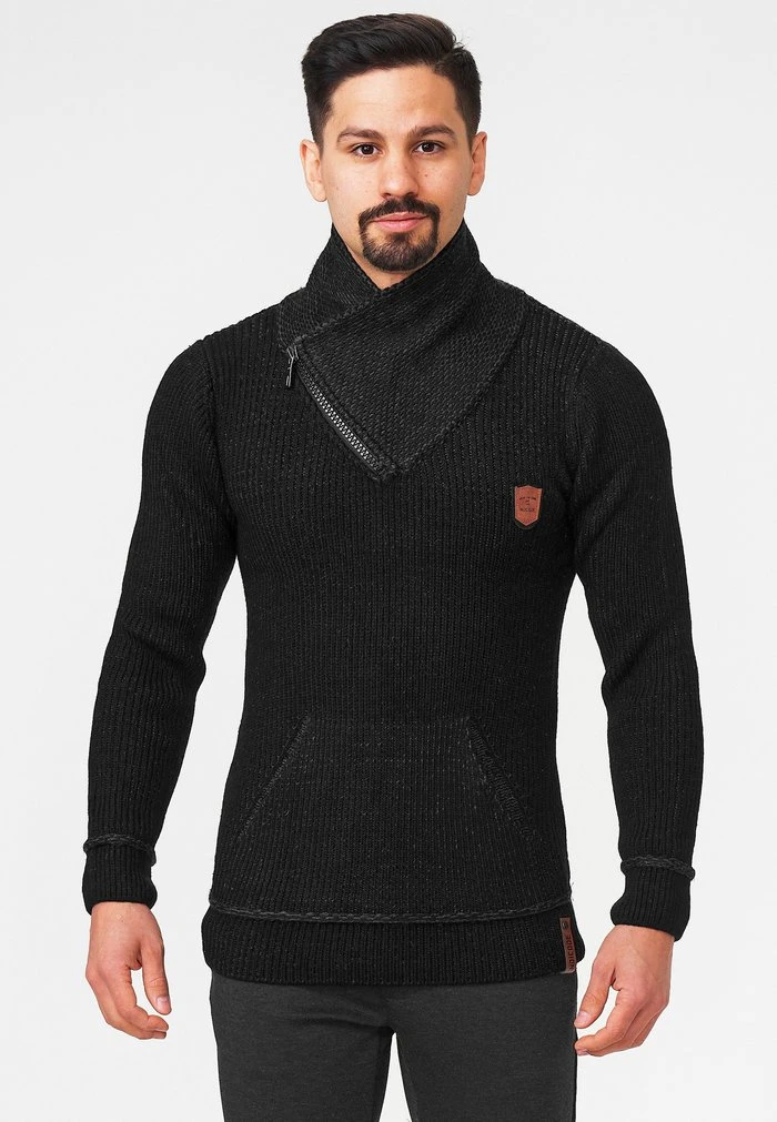 DANE - Pullover - black INDICODE JEANS DANE - Pullover - Black -INDICODE Ventes bc09d4c376fd4057b3f1435253e9ac51