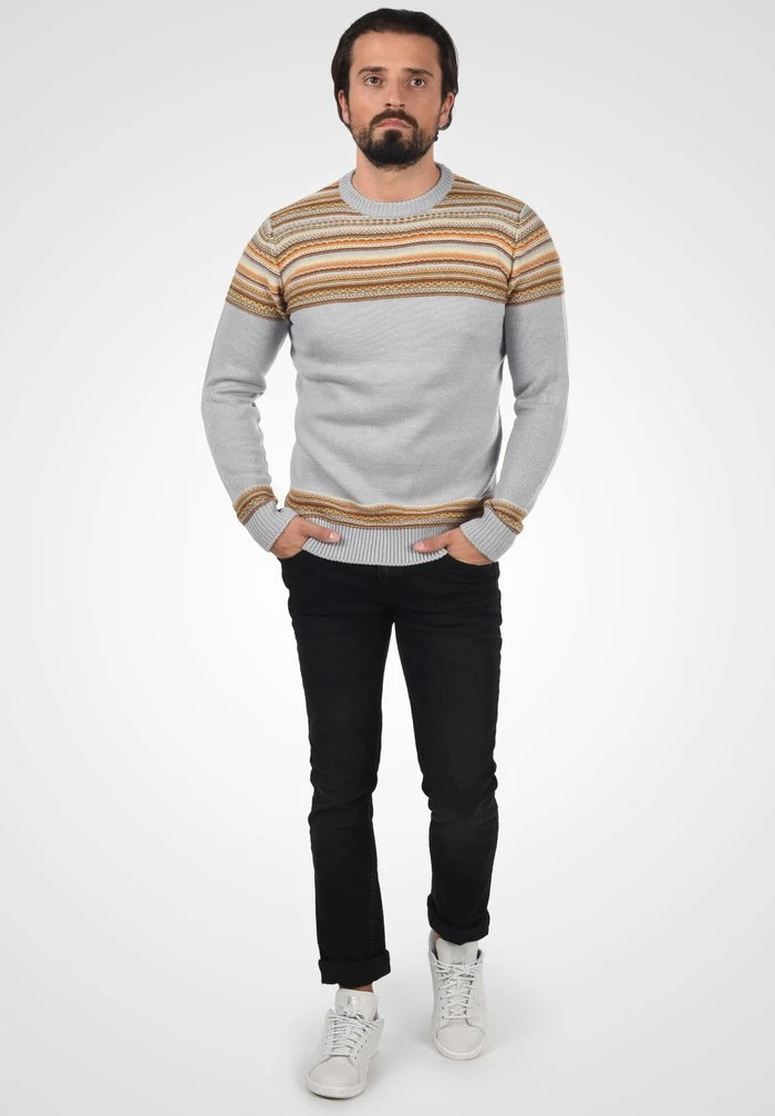 IDLURDES - Pullover - grey mix INDICODE JEANS IDLURDES - Pullover - Grey Mix -INDICODE Ventes bde03fd50de64a9abc75661daedcd084