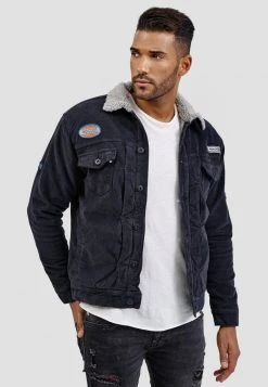 INDICODE JEANS BEARD - Veste En Jean - Black -INDICODE Ventes c3aa882f7e0442a2a6151fd1bd63c921