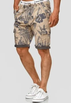 INDICODE JEANS ALBERT - Short - Beige -INDICODE Ventes c3d5188337b643f394f8bded350d3fa3