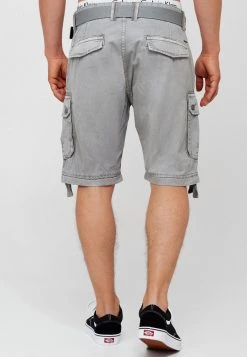 INDICODE JEANS CARGO ABNER - Short - Lt Grey -INDICODE Ventes c3f5e5fdd0b744439ce228d2cbba2c15