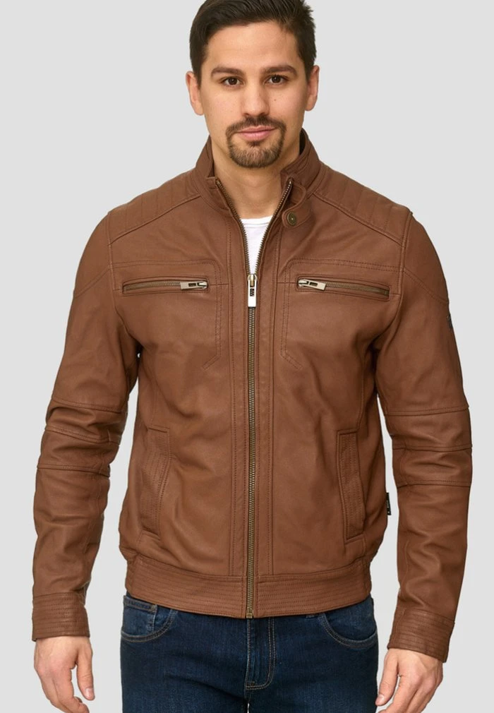 INDICODE JEANS GERMO - Veste En Cuir - Camel 1 INDICODE JEANS GERMO - Veste En Cuir - Camel