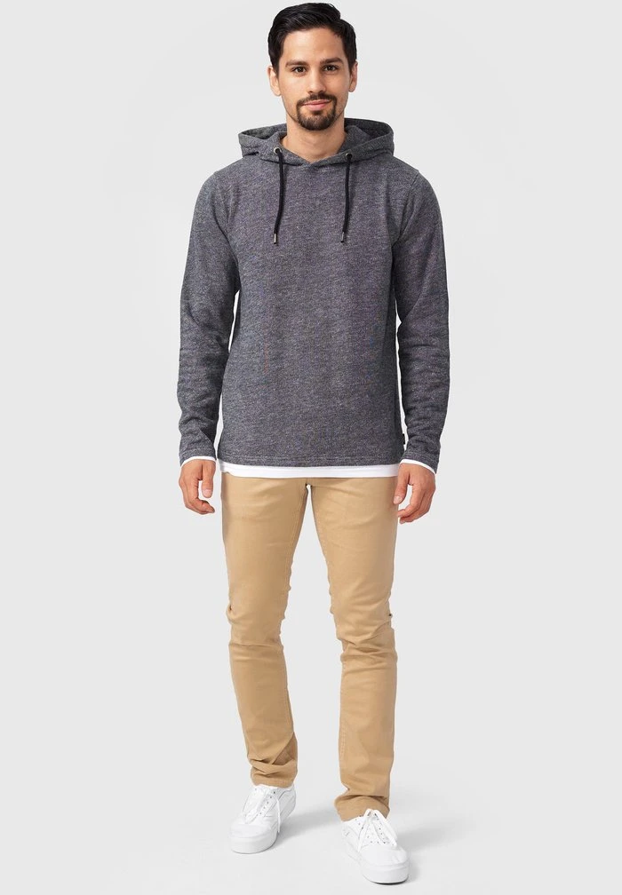 LONGIS - Sweat à capuche - black INDICODE JEANS LONGIS - Sweat à Capuche - Black -INDICODE Ventes c630f2da277e4e83bf9e9c6e694904e0