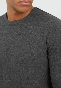 INDICODE JEANS IDAMBROSIUS - T-shirt à Manches Longues - Charcoal Mix -INDICODE Ventes c68376df674145e4adeeee3adb1c8fb4