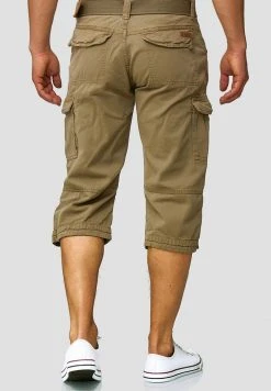 INDICODE JEANS MIT GÜRTEL NICOLAS - Short - Greige -INDICODE Ventes ccd4e23935784686b92263e51e8bd9c2