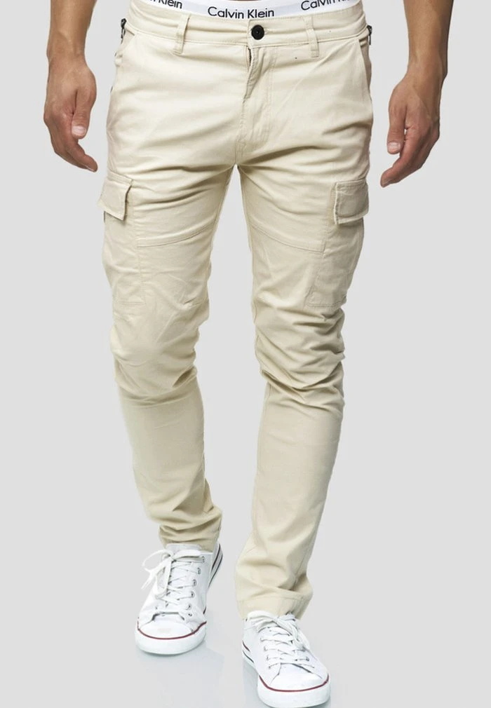 Pantalon cargo - beige INDICODE JEANS Pantalon Cargo - Beige -INDICODE Ventes d55f9b32fa8a4745a92fcfd6740e5bcc