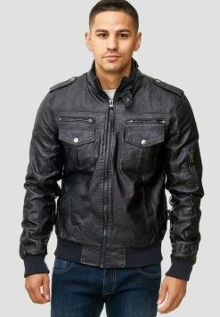 INDICODE JEANS INCO - Veste En Similicuir - Navy