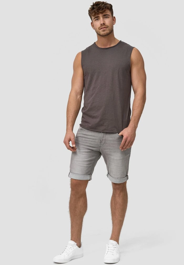 INDICODE JEANS Short En Jean - Gray 2 INDICODE JEANS Short En Jean - Gray – Image 2