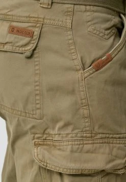 INDICODE JEANS MIT GÜRTEL NICOLAS - Short - Greige -INDICODE Ventes e0730c1942bb41269f2b364380e1ea33