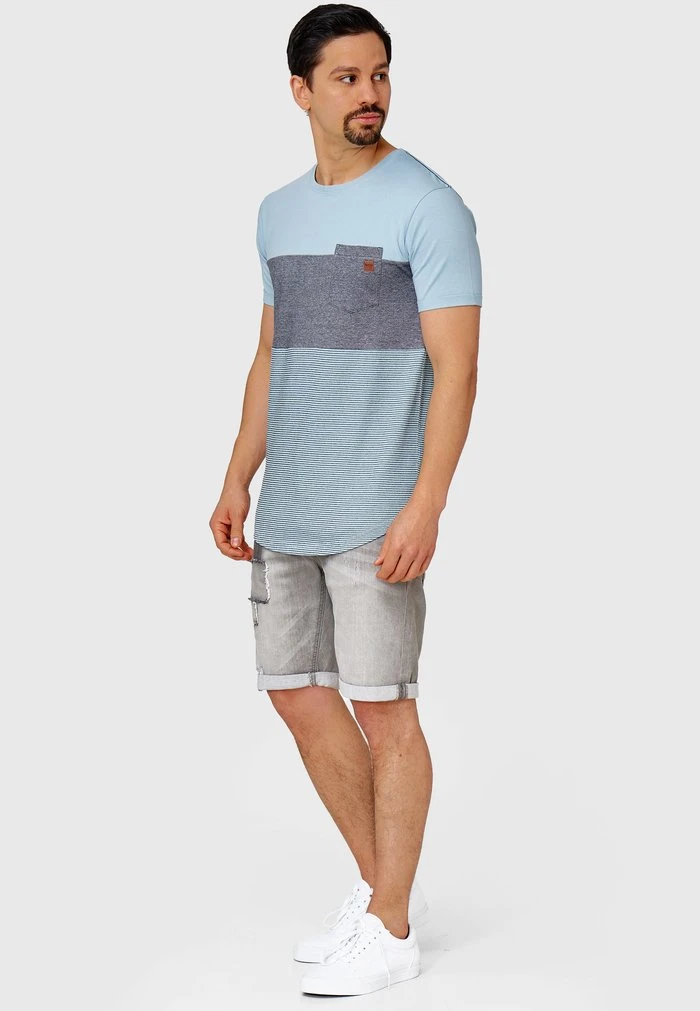 PORTER - T-shirt imprimé - blue wave INDICODE JEANS PORTER - T-shirt Imprimé - Blue Wave -INDICODE Ventes e0bc7b39ccad45498e9133b0b6e3e057