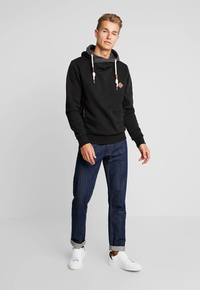 INDICODE JEANS BATCHELOR - Sweat à Capuche - Black 2 INDICODE JEANS BATCHELOR - Sweat à Capuche - Black – Image 2