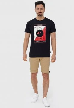 INDICODE JEANS T-shirt Imprimé - Black