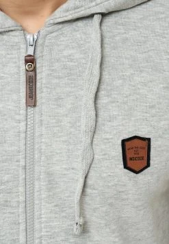 INDICODE JEANS Sweat à Capuche Zippé - Gray -INDICODE Ventes e88a0ba96aed48169607e9a58ba33ffa