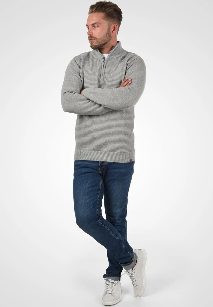 IDRICHARD - Pullover - light grey mix INDICODE JEANS IDRICHARD - Pullover - Light Grey Mix -INDICODE Ventes eddf95a323694a78959b53a5f5a3ecf7