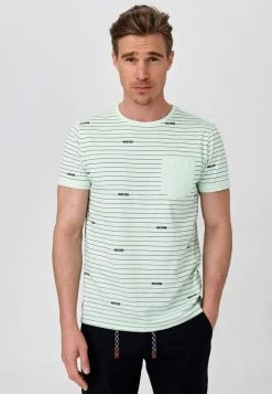 INDICODE JEANS ECKLEY - T-shirt Imprimé - Pastel Green