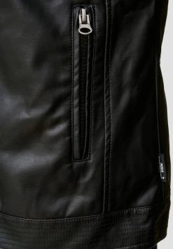 INDICODE JEANS BROOK - Veste En Similicuir - Black -INDICODE Ventes f29e35b090244f97a8a3f83567b288a5