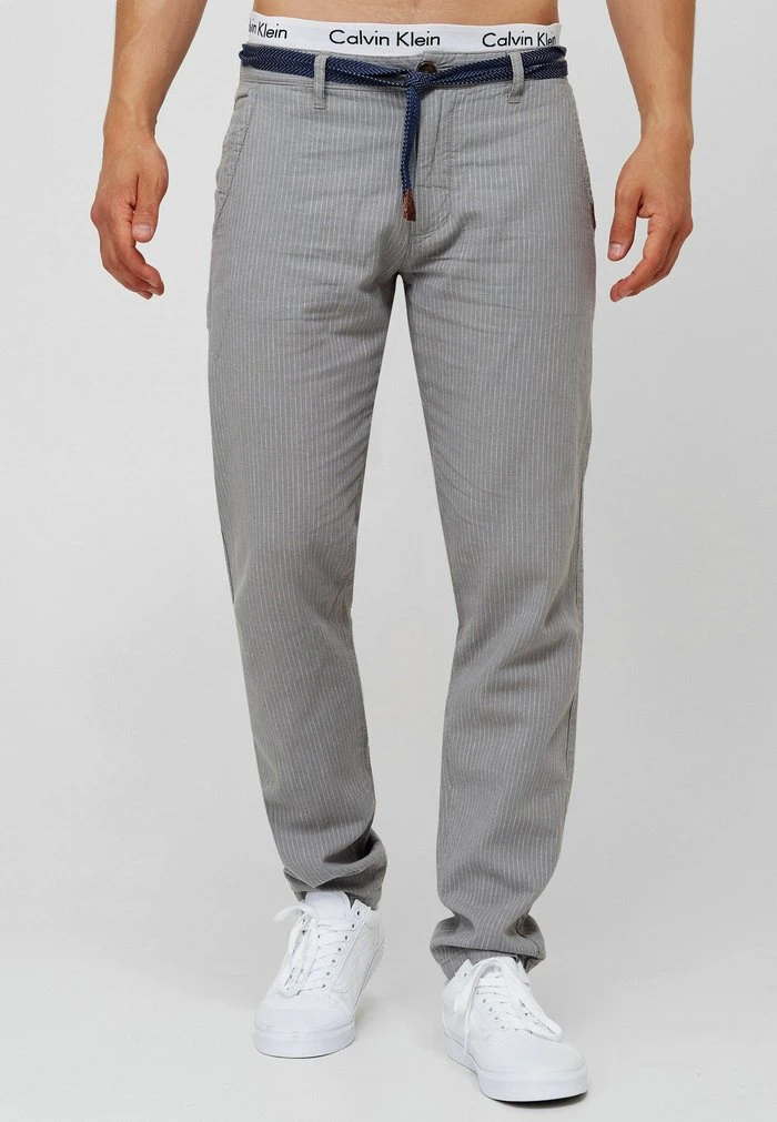 INDICODE JEANS ARONA - Chino - Lt Grey 1 INDICODE JEANS ARONA - Chino - Lt Grey