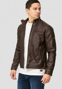 INDICODE JEANS BROOK - Veste En Similicuir - Dark Brown -INDICODE Ventes f637c3482e9b4c27af85240b2b03140c