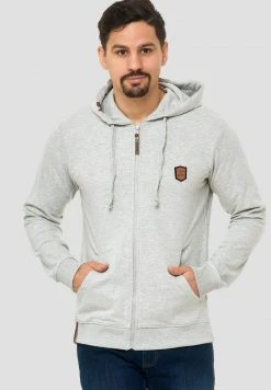 INDICODE JEANS Sweat à Capuche Zippé - Gray -INDICODE Ventes fe607cafb4064330aa35b999b3f26935
